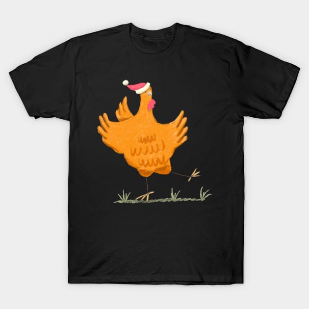 Festive Chicken T-Shirt by Erasmus-71